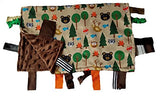 Baby Jack Satin Sensory Baby Lovey with Ribbon Tabs - 14"x18" Forest Animals
