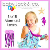Teething Blanket Mermaids Lovey made with Minky Dot Fabric Babies Favorite Security Blanket Baby Jack & CO