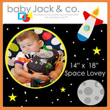Baby Jack Lovey Security Baby Blanket Sensory Tag Toy Learning Lovey - Outer Space