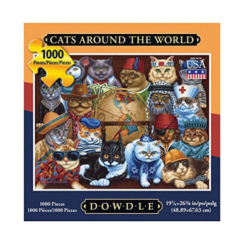 Dowdle Jigsaw Puzzle - Cats Around the World - 1000 Piece