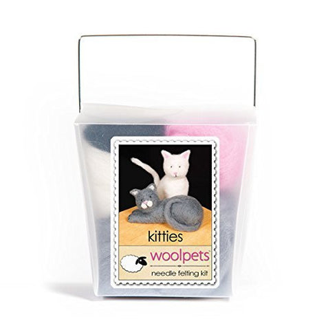 WoolPets Easy Needle Felting Kit - Kitties
