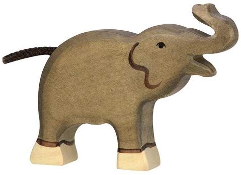Holztiger Little Elephant with Trunk Raised Wood Toy