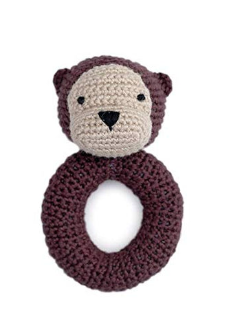Cheengoo Organic Hand Crocheted Otter Ring Rattle