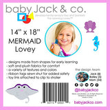Teething Blanket Mermaids Lovey made with Minky Dot Fabric Babies Favorite Security Blanket Baby Jack & CO