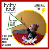 Baby Jack Blankets Lovey Chew Tag Square Blanket Crinkle Square Sensory Toy - 8"x8" Wizard