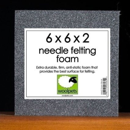 WoolPets Wool Needle Felting Foam - 6" x 6" x 2"