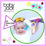 Baby Jack Blankets Lovey Chew Blanket Crinkle Toy Tag Square Sensory Toy (Flower Garden)