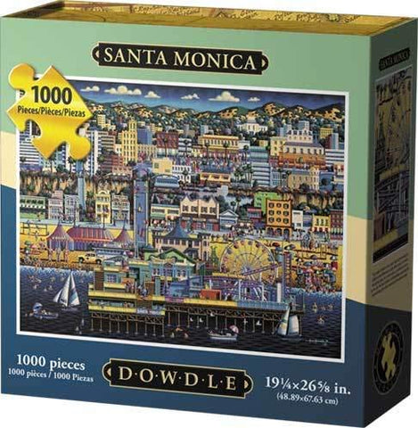 Santa Monica Dowdle Folk Art 1000 Piece Puzzle