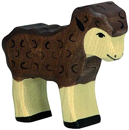 Holztiger Lamb Toy Figure, Black