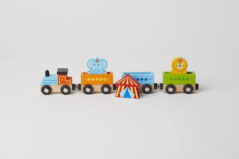 The Original Toy Company Wood Toy Train Playset - Circus Train