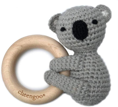 Cheengoo All Natural Baby Toy - LittleCuddler Koala Rattle