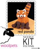 WoolPets Intermediate Wool Needle Felting Craft Kit - Red Panda