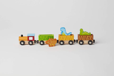 The Original Toy Company Wood Toy Train Playset - Dinosaur Train
