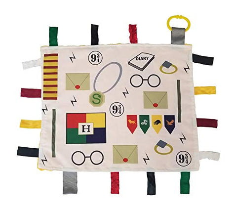 Baby Jack Blankets Educational Learning Lovey Ribbon Tag Security Blankets (Baby Wizard)
