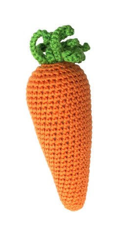 Cheengoo Organic Hand Crocheted Rattle - Carrot