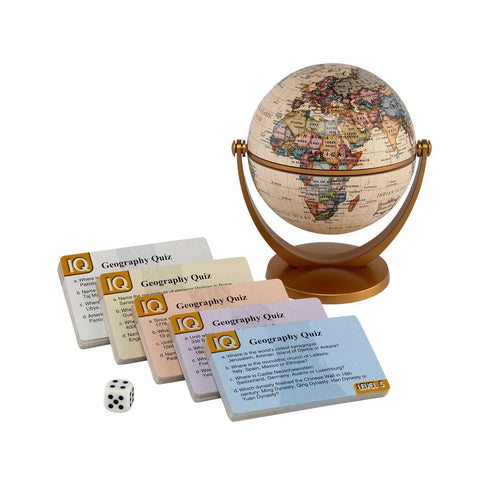 Stellanova IQ Antique Earth Quiz Globe Game