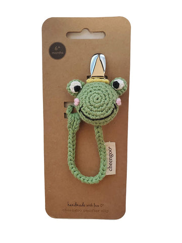 Cheengoo Hand Crocheted Pacifier Clip - Frog
