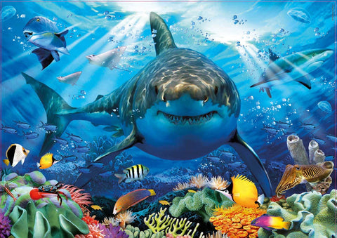 Educa Borras – Genuine Puzzles, 500 Pieces, Great White Shark (18478)