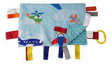 Baby Jack Lovey 14"x18" Security Baby Blanket Sensory Tag Toy Learning Lovey - Airplanes