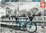 Educa 18482 Serie Coloured B&W Puzzle 500 Pieces Bike Near Notre Dame