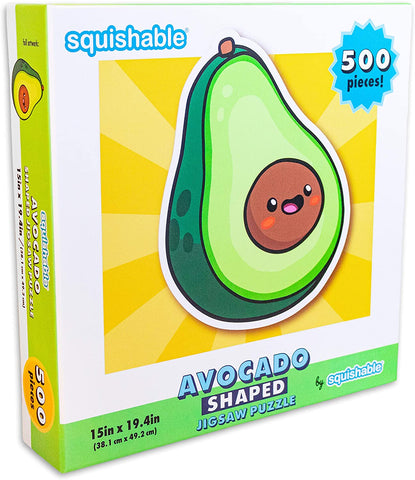 Squishable Avocado Shaped Jigsaw Puzzle - 500 Pieces