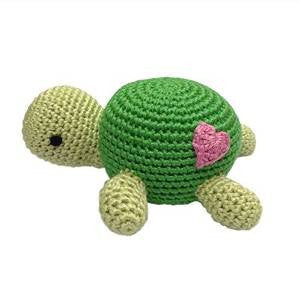 Cheengoo Organic Hand Crocheted Turtle Rattle