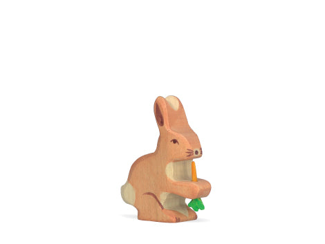 Holztiger Wooden Rabbit with Carrot